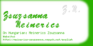 zsuzsanna meinerics business card